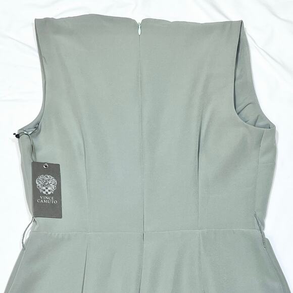 Vince Camuto Jumpsuit Ethereal Dawn Women Size 0 Smoked Sage Green Sleeveless - Picture 8 of 14